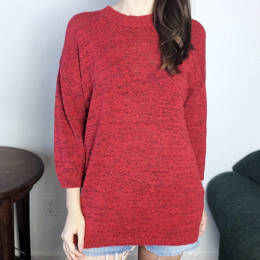 Sam & Max vintage red marled oversized sweater